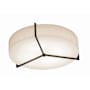 AFX Apex 22" Wide Flush Mount Drum Ceiling Fixture Espresso