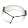 AFX Apex 22" Wide Flush Mount Drum Ceiling Fixture Espresso