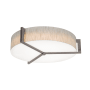 AFX Apex 28" Wide LED Flush Mount Drum Ceiling Fixture Weathered Grey / Jute / White