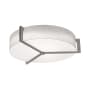 AFX Apex 28" Wide LED Flush Mount Drum Ceiling Fixture Weathered Grey / Linen White / White