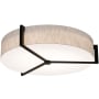 AFX Apex 34" Wide LED Flush Mount Drum Ceiling Fixture Espresso / Jute / White