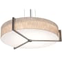 AFX Apex 34" Wide LED Pendant Satin Nickel / Jute / Weathered Grey / White