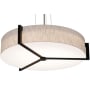 AFX Apex 4 Light 34" Wide Pendant Satin Nickel / Jute / Espresso / White