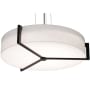 AFX Apex 4 Light 34" Wide Pendant Satin Nickel / Linen White / Espresso / White