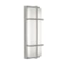 AFX August 20" Tall LED Outdoor Wall Sconce with White Acrylic Shade Painted Nickel / White