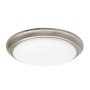 AFX Baron 14" Wide LED Flush Mount Bowl Ceiling Fixture Satin Nickel / Frosted