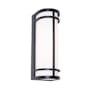 AFX Crain 16" Tall Outdoor Wall Sconce Black