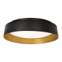 AFX Duncan 16" Wide LED Flush Mount Ceiling Fixture Black / Gold