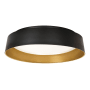AFX Duncan 20" Wide LED Flush Mount Ceiling Fixture Black / Gold