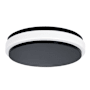 AFX Eris 14" Wide LED Flush Mount Drum Ceiling Fixture Black