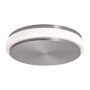 AFX Eris 14" Wide LED Flush Mount Drum Ceiling Fixture Satin Nickel