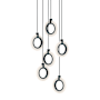 AFX Halo 18" Wide LED Multi Light Pendant Black