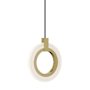 AFX Halo 8" Wide Mini Pendant Light Antique Brass