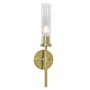 AFX Huntington 18" Tall Bathroom Sconce with Ribbed Glass Shade Light Antique Brass