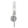 AFX Huntington 18" Tall Bathroom Sconce with Ribbed Glass Shade Satin Nickel