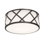 AFX Haven 2 Light 13" Wide Flush Mount Drum Ceiling Fixture Black