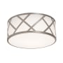 AFX Haven 2 Light 13" Wide Flush Mount Drum Ceiling Fixture Satin Nickel