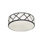 AFX Haven 21" Wide LED Flush Mount Drum Ceiling Fixture Black