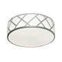 AFX Haven 21" Wide LED Flush Mount Drum Ceiling Fixture Satin Nickel