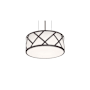AFX Haven 2 Light 13" Wide Pendant Black / White