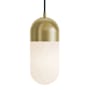AFX Irvine 5" Wide LED Mini Pendant with Frosted Glass Shade Light Antique Brass