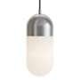 AFX Irvine 5" Wide LED Mini Pendant with Frosted Glass Shade Satin Nickel