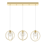 AFX Jamie 3 Light 36" Wide Linear Pendant Satin Brass