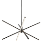 AFX Jaxx 24" Wide LED Sputnik Chandelier Black