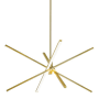 AFX Jaxx 24" Wide LED Sputnik Chandelier Satin Brass