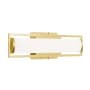 AFX Vanity 24" Wide LED Bath Bar with White Acrylic Shade Light Antique Brass
