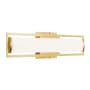 AFX Vanity 36" Wide LED Bath Bar with White Acrylic Shade Light Antique Brass