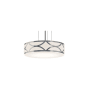 AFX Lake 16" Wide LED Suspension Pendant Nickel / White