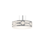 AFX Lake 3 Light 16" Wide Suspension Pendant Nickel / White