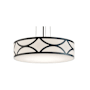 AFX Lake 3 Light 24" Wide Pendant Black / White