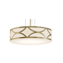 AFX Lake 3 Light 24" Wide Pendant Gold / White