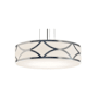 AFX Lake 3 Light 24" Wide Pendant Painted Nickel / White
