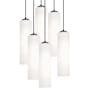 AFX Leo 6 Light 24" Wide Multi Light Pendant Black