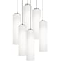 AFX Leo 6 Light 24" Wide Multi Light Pendant Satin Nickel