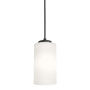 AFX Leo 4" Wide Mini Pendant with Frosted Glass Shade Black