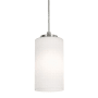 AFX Leo 4" Wide Mini Pendant with Frosted Glass Shade Satin Nickel