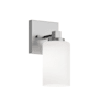 AFX Leo 9" Tall Bathroom Sconce with Frosted Glass Shade Satin Nickel