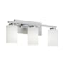 AFX Leo 3 Light 22" Wide Vanity Light with Frosted Glass Shades Satin Nickel