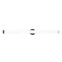 AFX Leia 48" Wide LED Bath Bar with White Acrylic Shade Black / Frosted