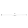 AFX Leia 48" Wide LED Bath Bar with White Acrylic Shade Satin Nickel / Frosted