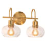 AFX Laney 2 Light 15" Wide Vanity Light Vintage Gold