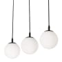 AFX Loretto 3 Light 36" Wide Linear Pendant Black