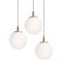 AFX Loretto 3 Light 18" Wide Multi Light Pendant Satin Brass