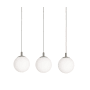 AFX Loretto 3 Light 36" Wide Linear Pendant Satin Nickel