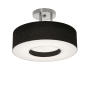 AFX Montclair 2 Light 13" Wide Semi-flush Drum Ceiling Fixture with Laminated Shade Black