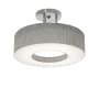 AFX Montclair 2 Light 13" Wide Semi-flush Drum Ceiling Fixture with Laminated Shade Grey